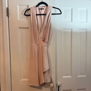 Ava & Aiden Blush Mini Wrap Dress